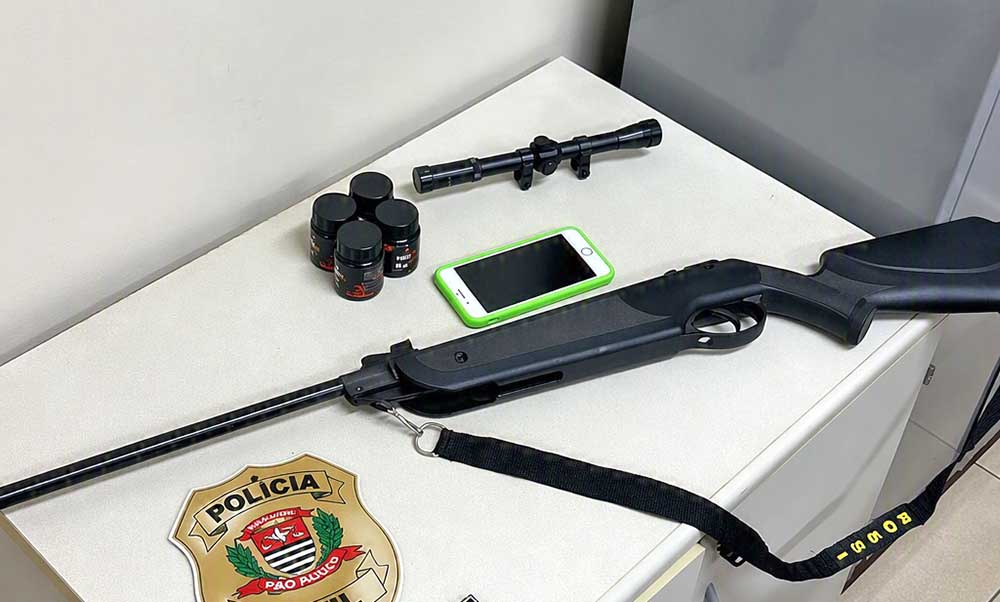 Investigado por atirar em gatos tem espingarda de pressão apreendida pela Polícia Civil em Arandu